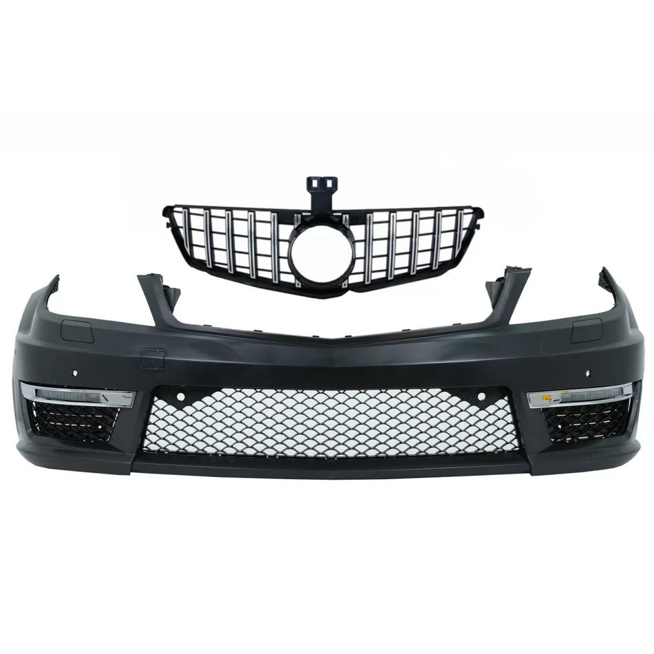 Paraurti Anteriore C63 Facelift con Griglia Gt-r Panamericana Cromata