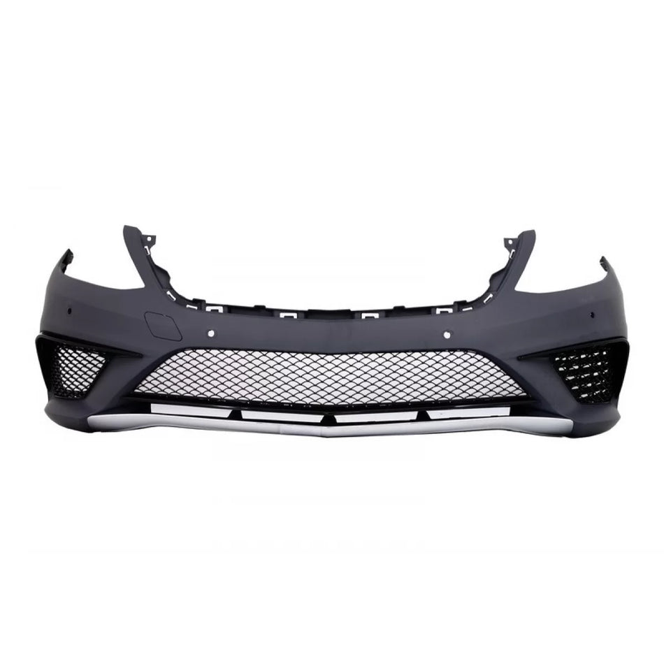 Paraurti Anteriore S63 Design con Griglia Centrale Nero Lucido per Mercedes