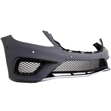 Paraurti Anteriore S63 Design con Griglia Centrale Nero Lucido per Mercedes