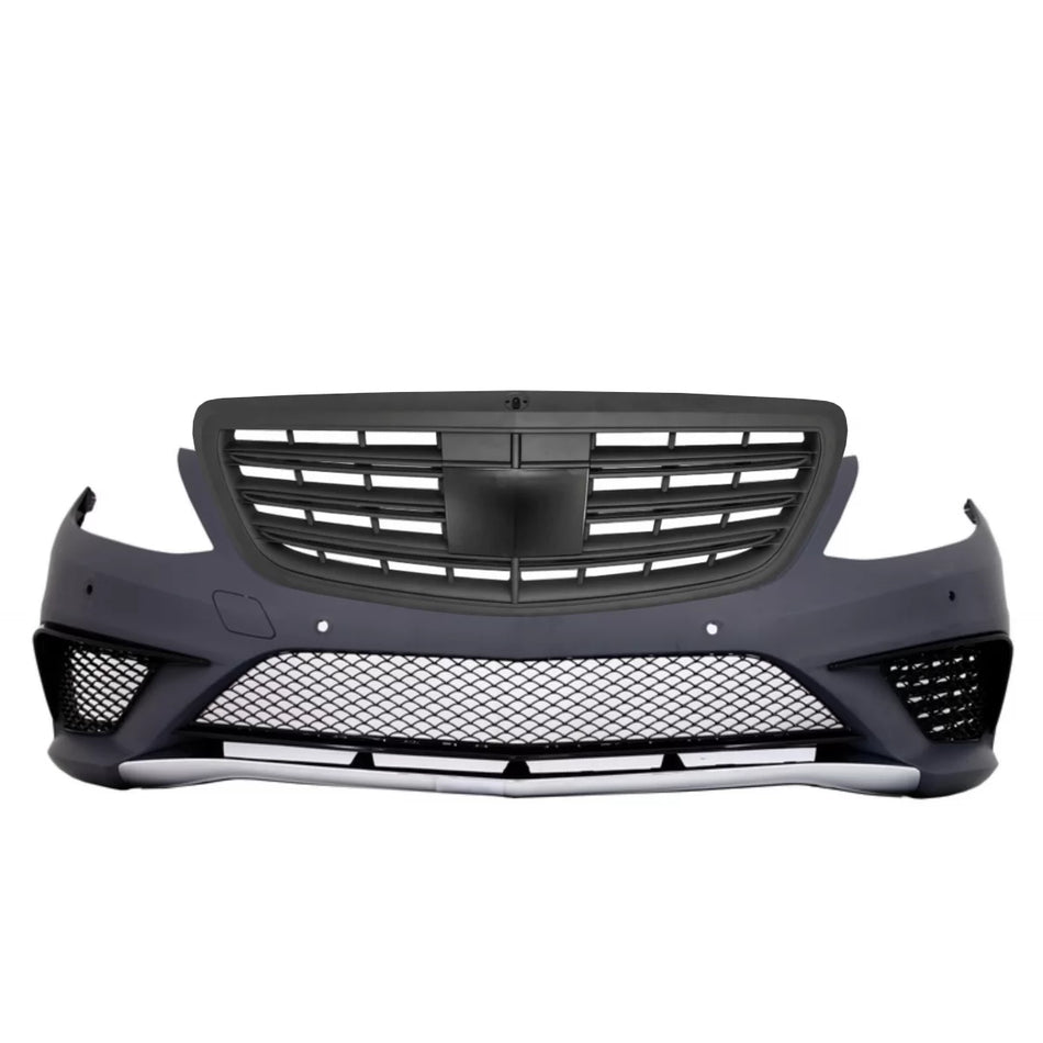 Paraurti Anteriore S63 Design con Griglia Nera PDC Mercedes Classe S W222