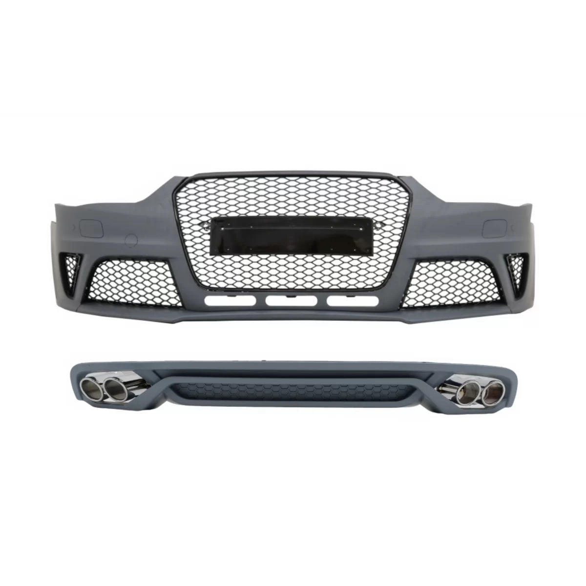 Paraurti Anteriore con Diffusore Posteriore e Terminali Scarico RS4 Audi A4 B8