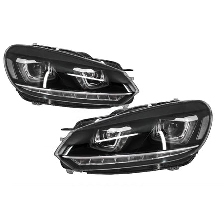 Paraurti Anteriore con Fari LED Dx VW Golf 6 2008-2013 GTI U Design Cromato