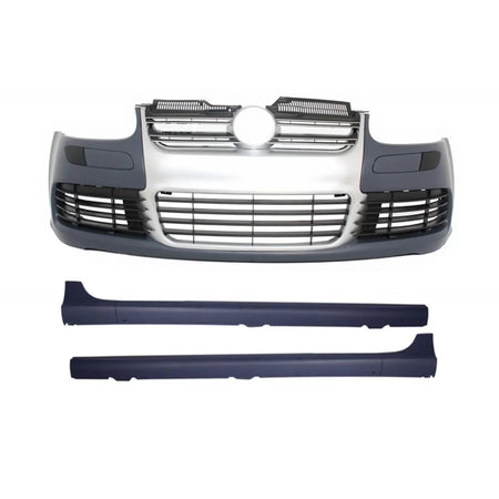 Paraurti Anteriore con Minigonne Laterali Alluminio Spazzolato per VW Golf V