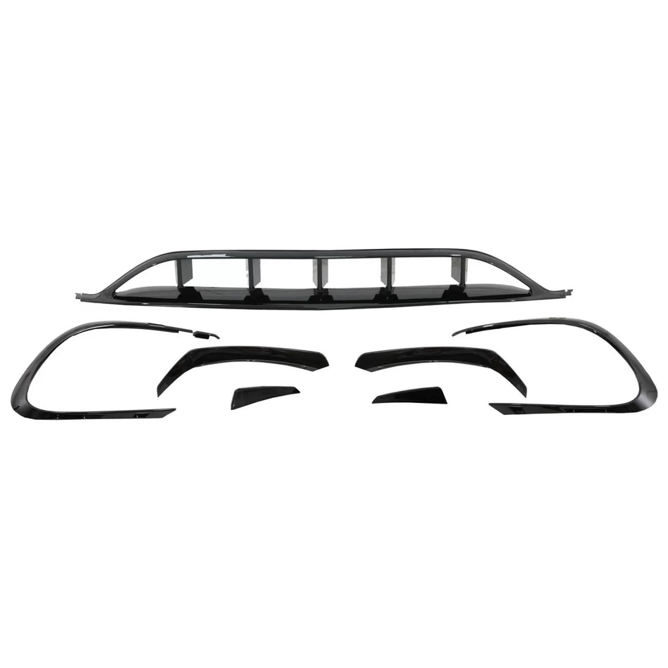 Alette Paraurti Anteriore Canard Nero Piano per Mercedes CLA W117 2016-2018