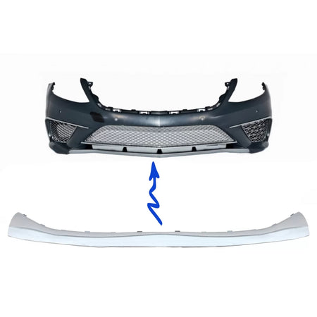 Spoiler Superiore Paraurti Anteriore Cromato per Mercedes Classe S W222