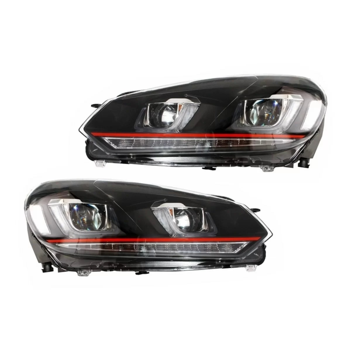 Paraurti Anteriore GTI Look con Luci LED Golf Vi 6 2008-2013 Dx