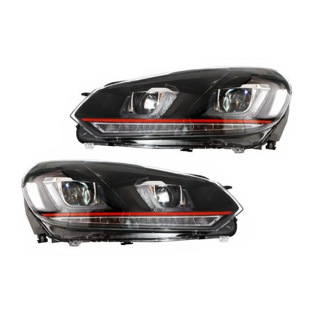 Paraurti Anteriore GTI Look con Luci LED Golf Vi 6 2008-2013 Dx
