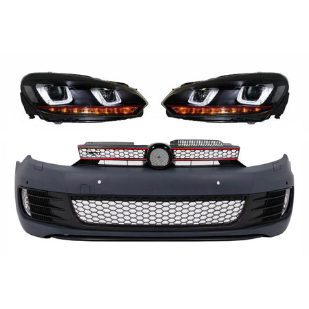 Paraurti Anteriore GTI Look con Luci LED Golf Vi 6 2008-2013 Dx