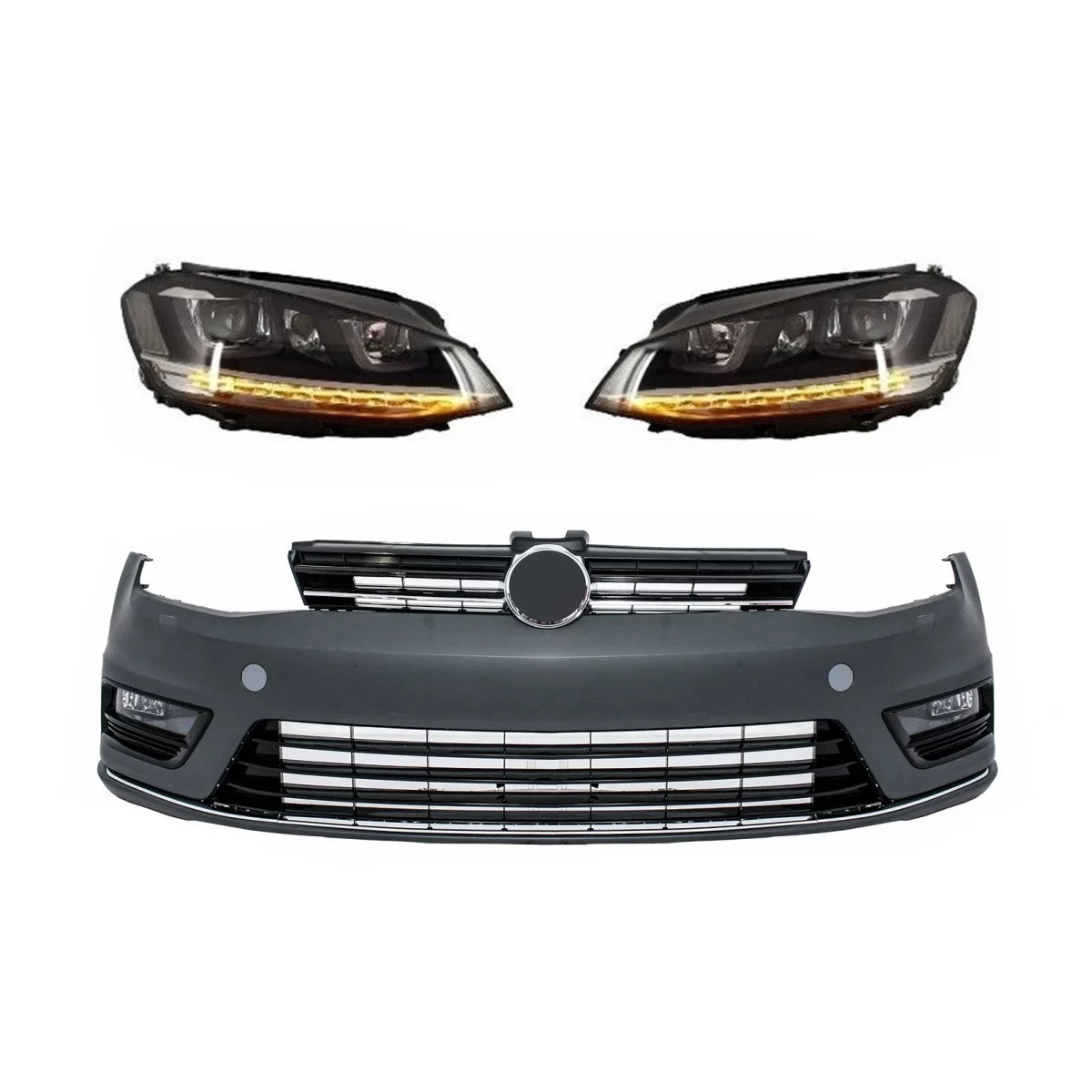 Paraurti Anteriore R-line con Luci LED Dinamiche VW Golf 7 2013-2017 5G1