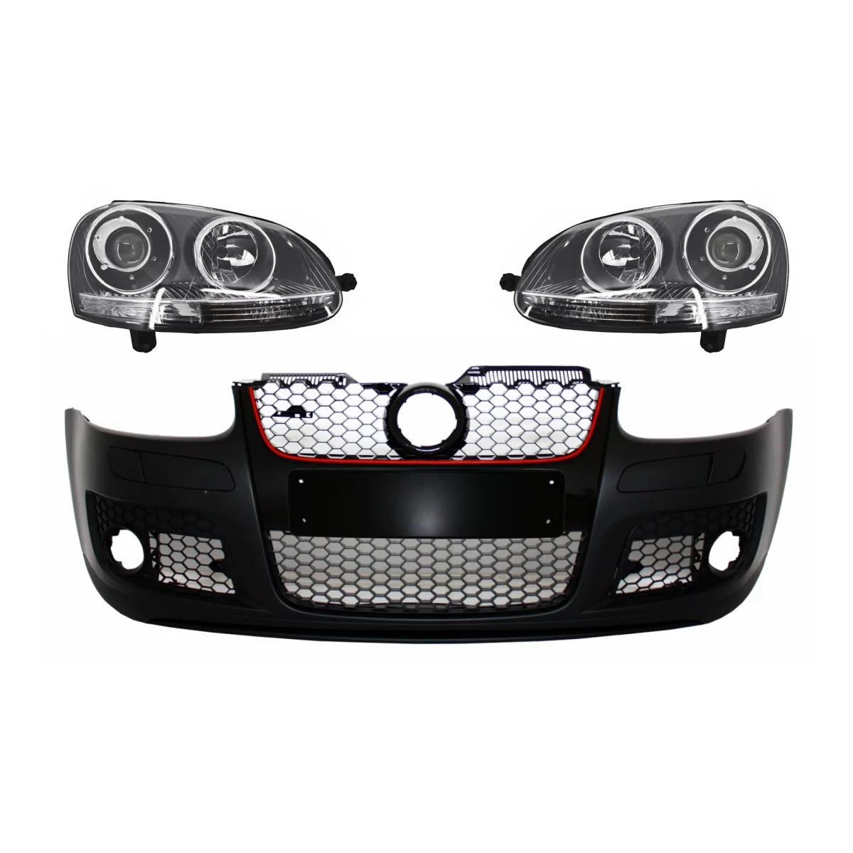 Paraurti Anteriore con Fari Xenon Look Dx per VW Golf 5 MK5 2003-2007 Jetta