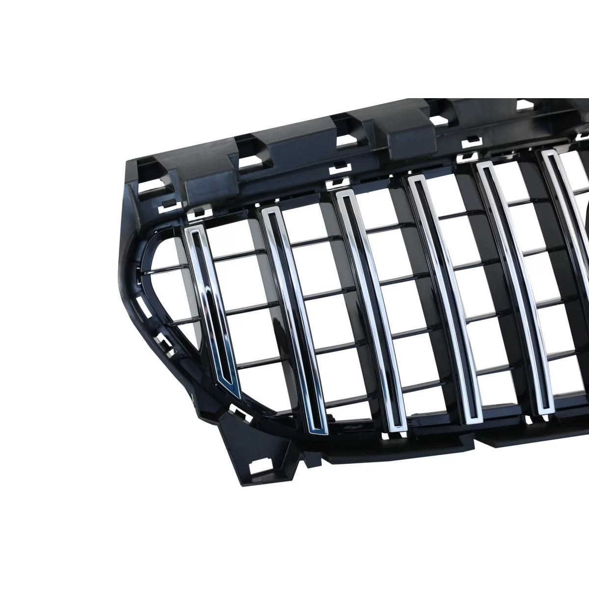 Griglia Anteriore Centrale Panamericana Nero Cromato per Mercedes CLA C117 W117