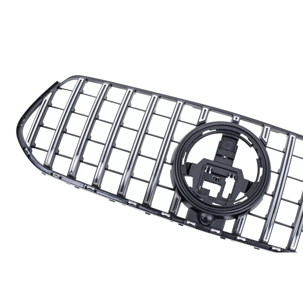 Griglia Anteriore Centrale Sportiva Lucida Nera e Cromo per Mercedes GLE W167