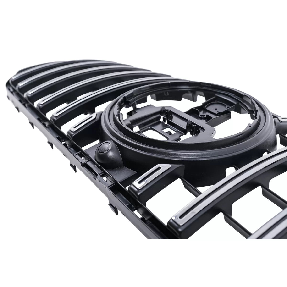 Griglia Anteriore Centrale Sportiva Lucida Nera e Cromo per Mercedes GLE W167