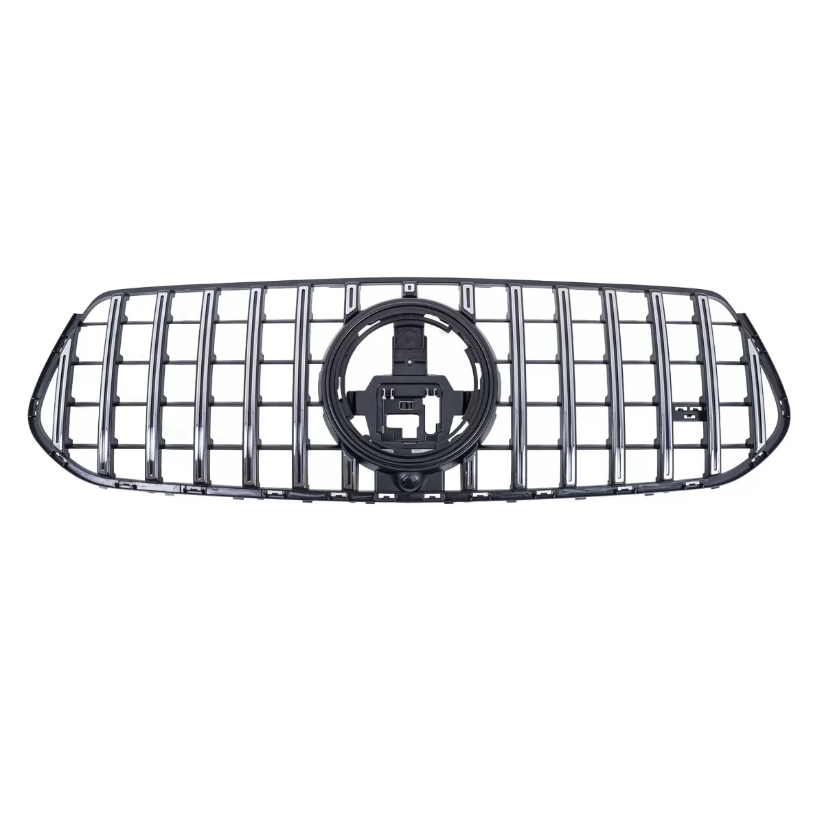 Griglia Anteriore Centrale Sportiva Lucida Nera e Cromo per Mercedes GLE W167