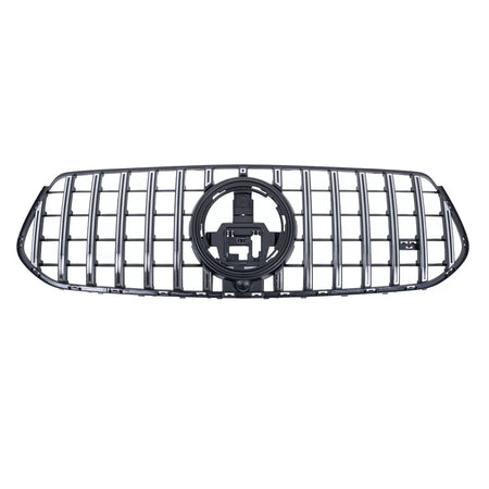 Griglia Anteriore Centrale Sportiva Lucida Nera e Cromo per Mercedes GLE W167