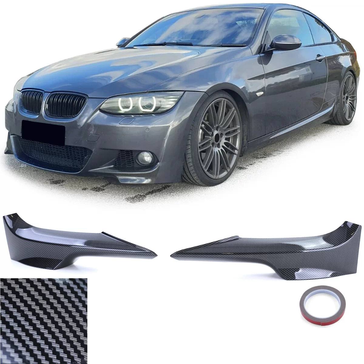 Canards Anteriore Effetto Carbonio per BMW Serie 3 E92 E93 2006-2010