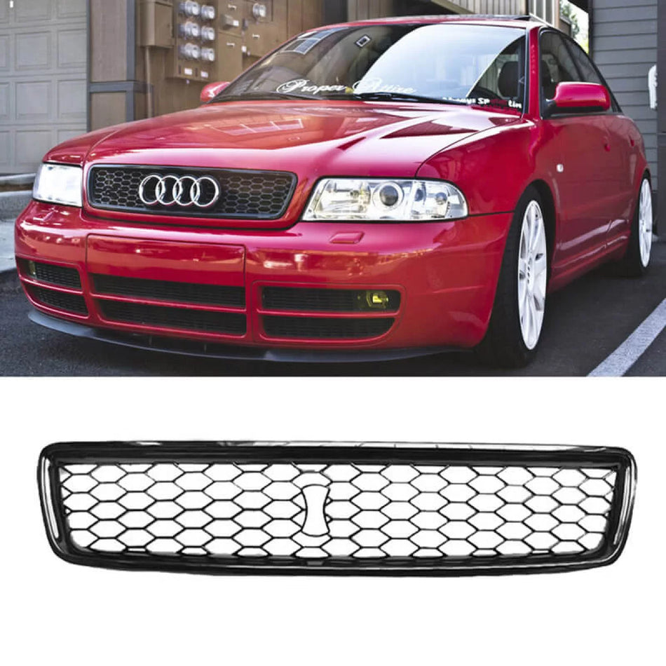 Griglia Anteriore Nido D'ape Nero RS4 Look per Audi A4 B5 94-01