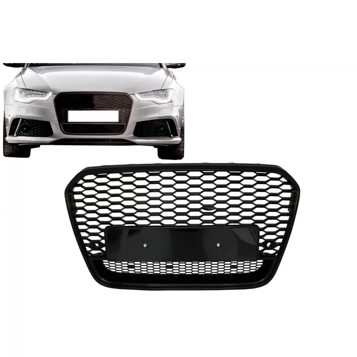 Griglia Anteriore Nero Lucido RS6 Design per Audi A6 C7 4G 2011-2014