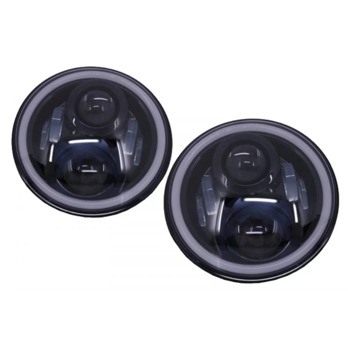 Fari Anteriori LED Angel Eye con Indicatori Jeep Wrangler Rubicon Jk 2007-2017