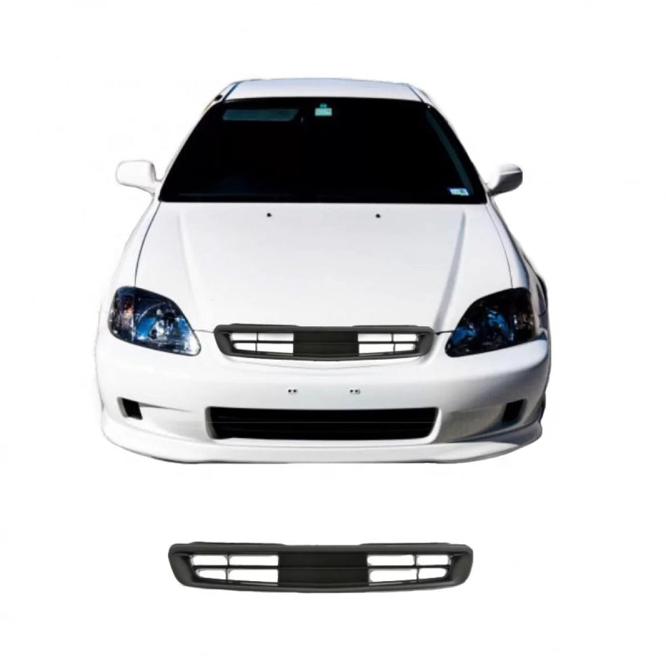 Griglia Anteriore Nera Senza Logo per Honda Civic 3D 4D 95-96