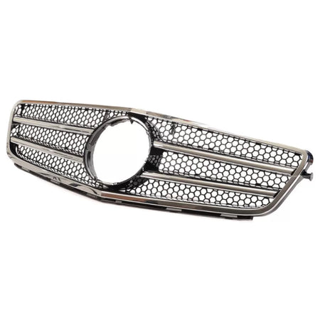 Griglia Anteriore C63 Design con 2 Stecche Nero Cromato per Mercedes Classe C