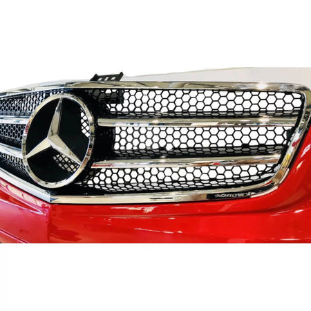 Griglia Anteriore C63 Design con 2 Stecche Nero Cromato per Mercedes Classe C