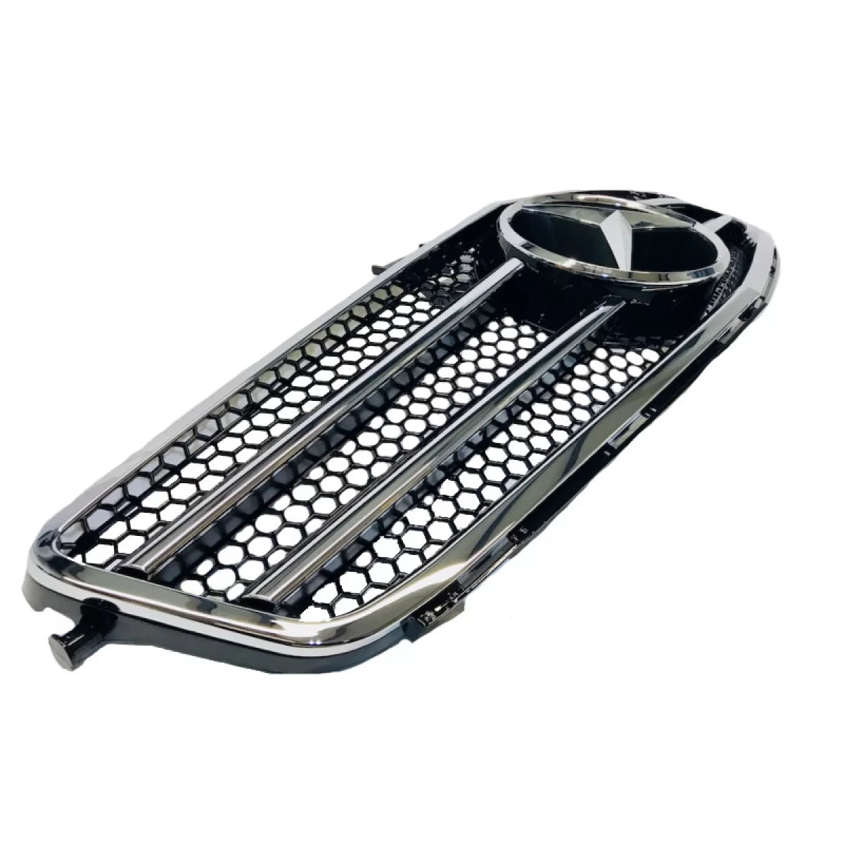 Griglia Anteriore C63 Design con 2 Stecche Nero Cromato per Mercedes Classe C
