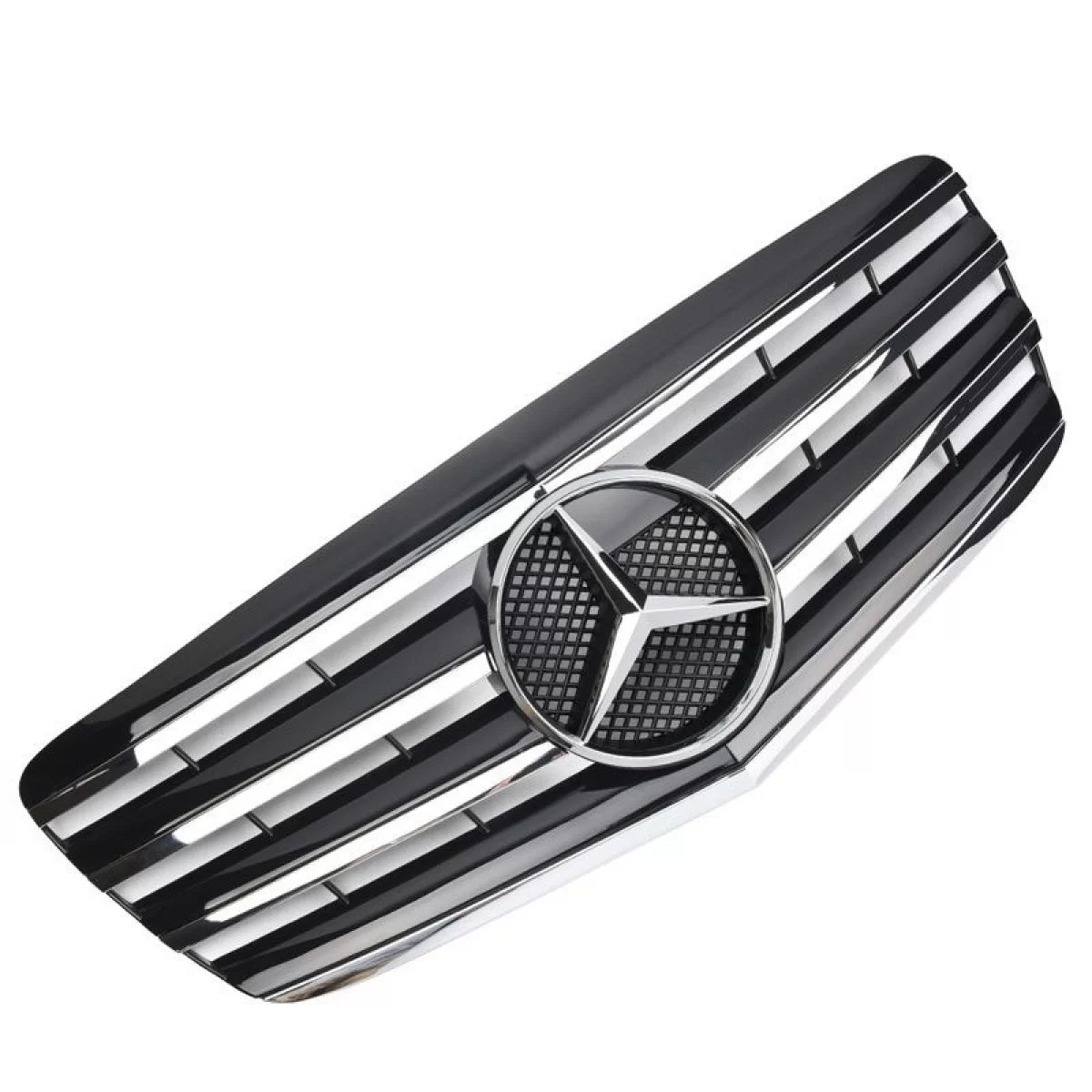Griglia Anteriore Design a con 4 Stecche Nero Cromo per Mercedes Classe E W211