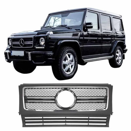 Griglia Anteriore Nera Cromata Design G55/g65 per Mercedes Classe G W461 W463