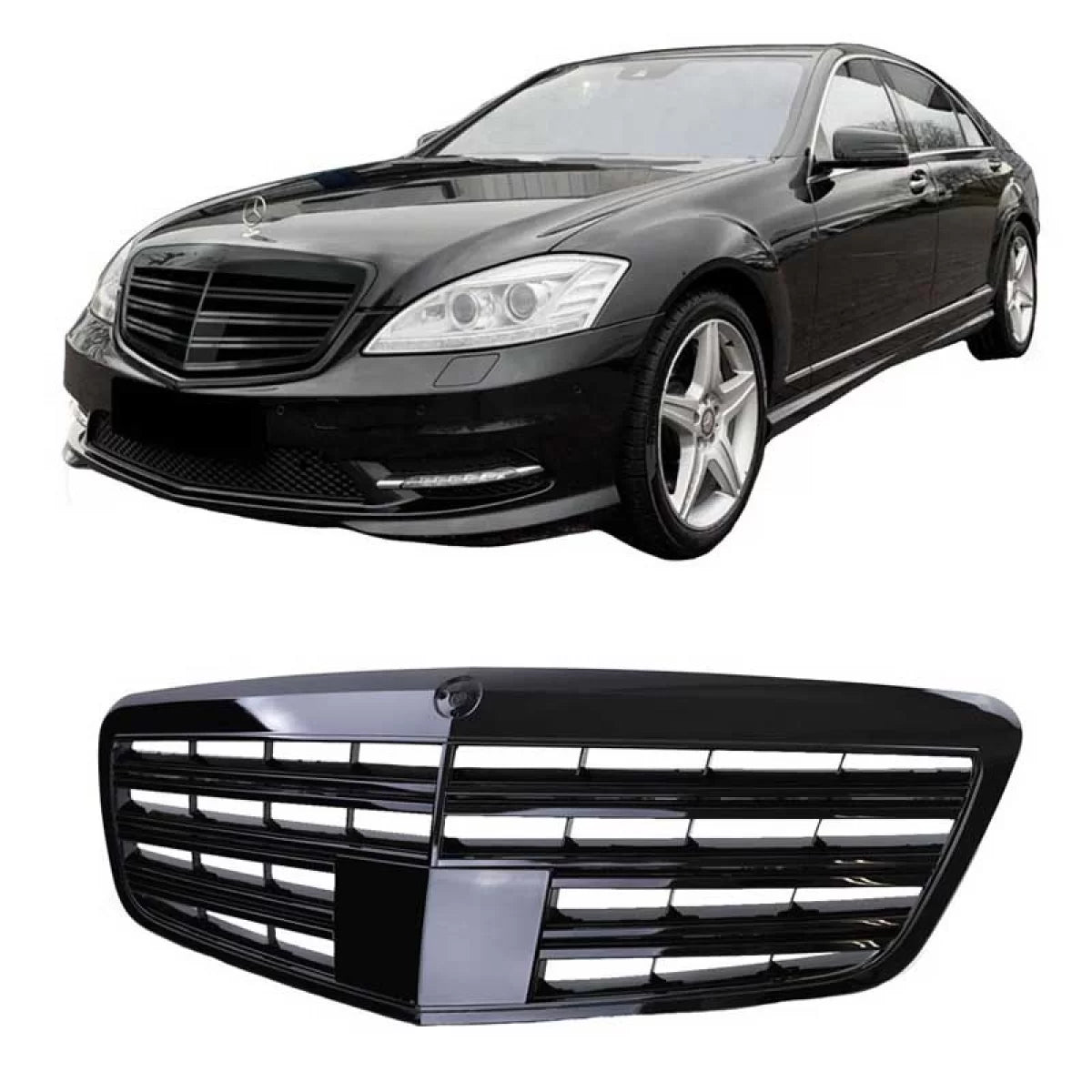 Griglia Anteriore Lucida Design a per Mercedes Classe S W221 09-13 S63 S65