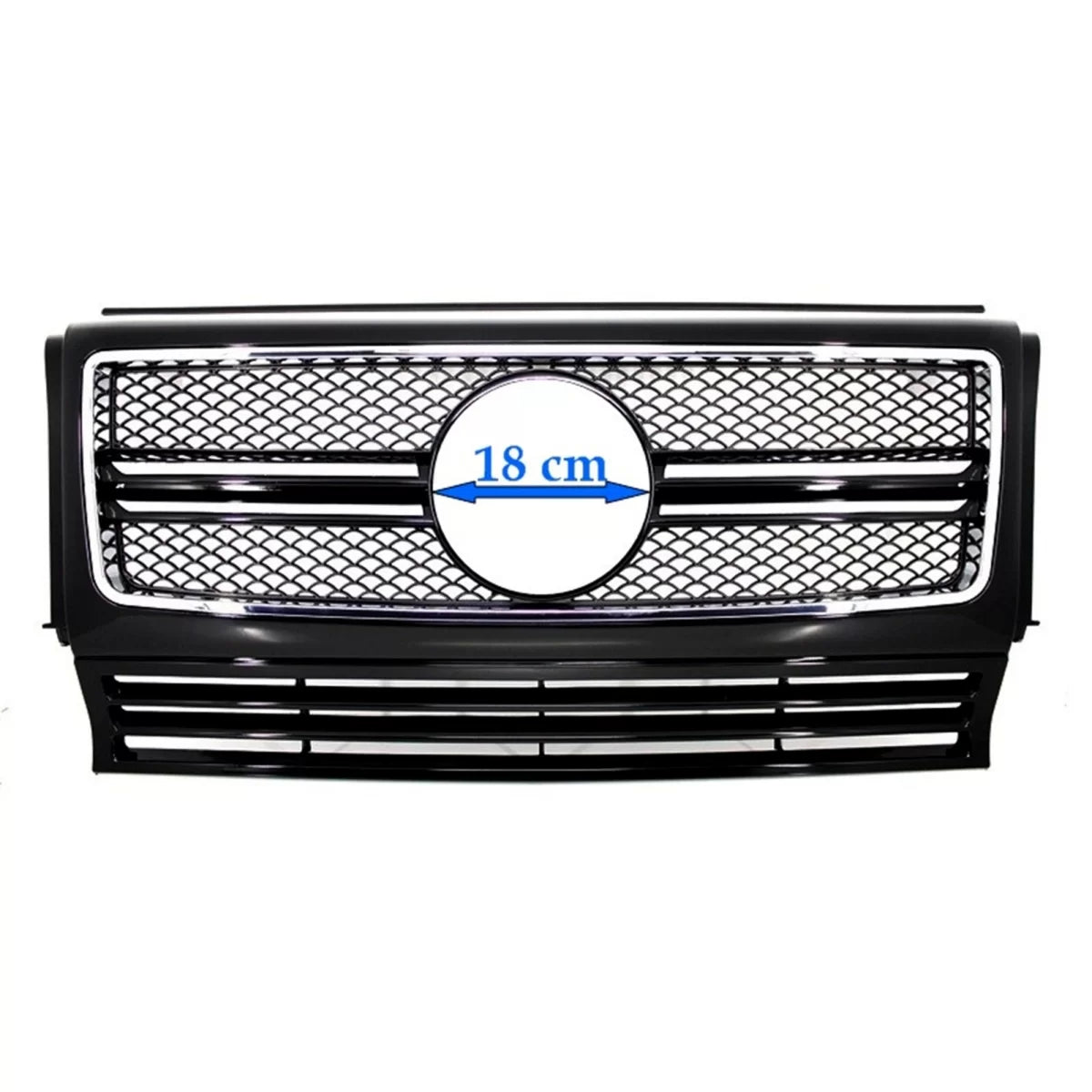 Griglia Anteriore Design G65 Nero Lucido Cornice Cromo per Mercedes Classe G