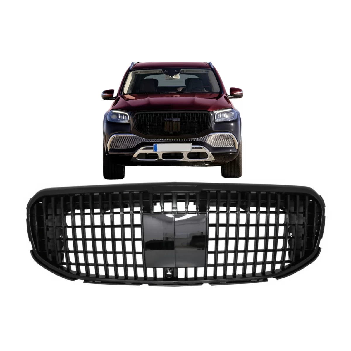 Griglia Anteriore M-design Nera per Mercedes GLS SUV X167 2019-2023