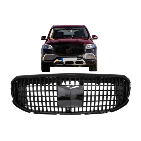 Griglia Anteriore M-design Nera per Mercedes GLS SUV X167 2019-2023
