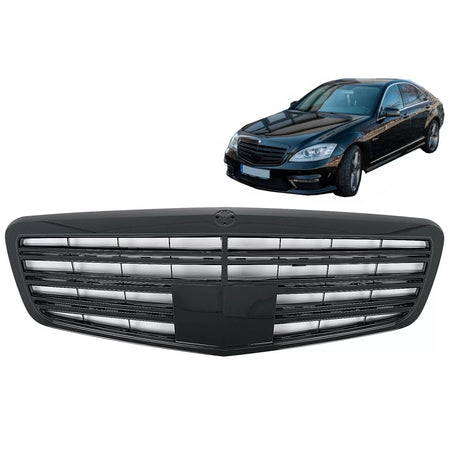 Griglia Anteriore Nero Lucido per Mercedes Classe S W221 Facelift 2010-2013
