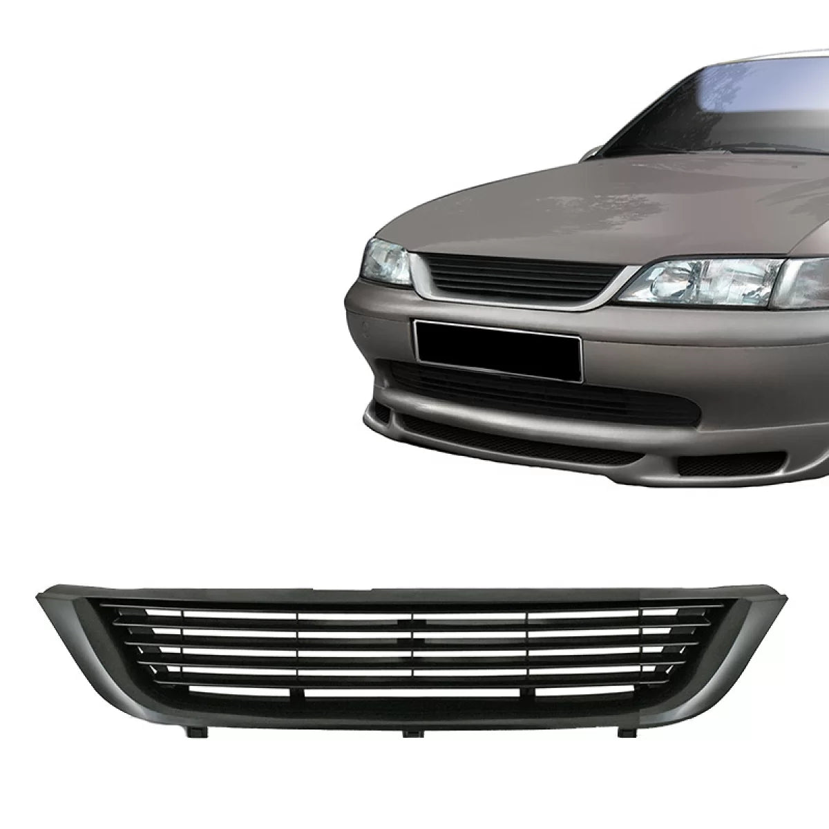 Griglia Anteriore Nera Senza Logo per Opel Vectra B 95-99