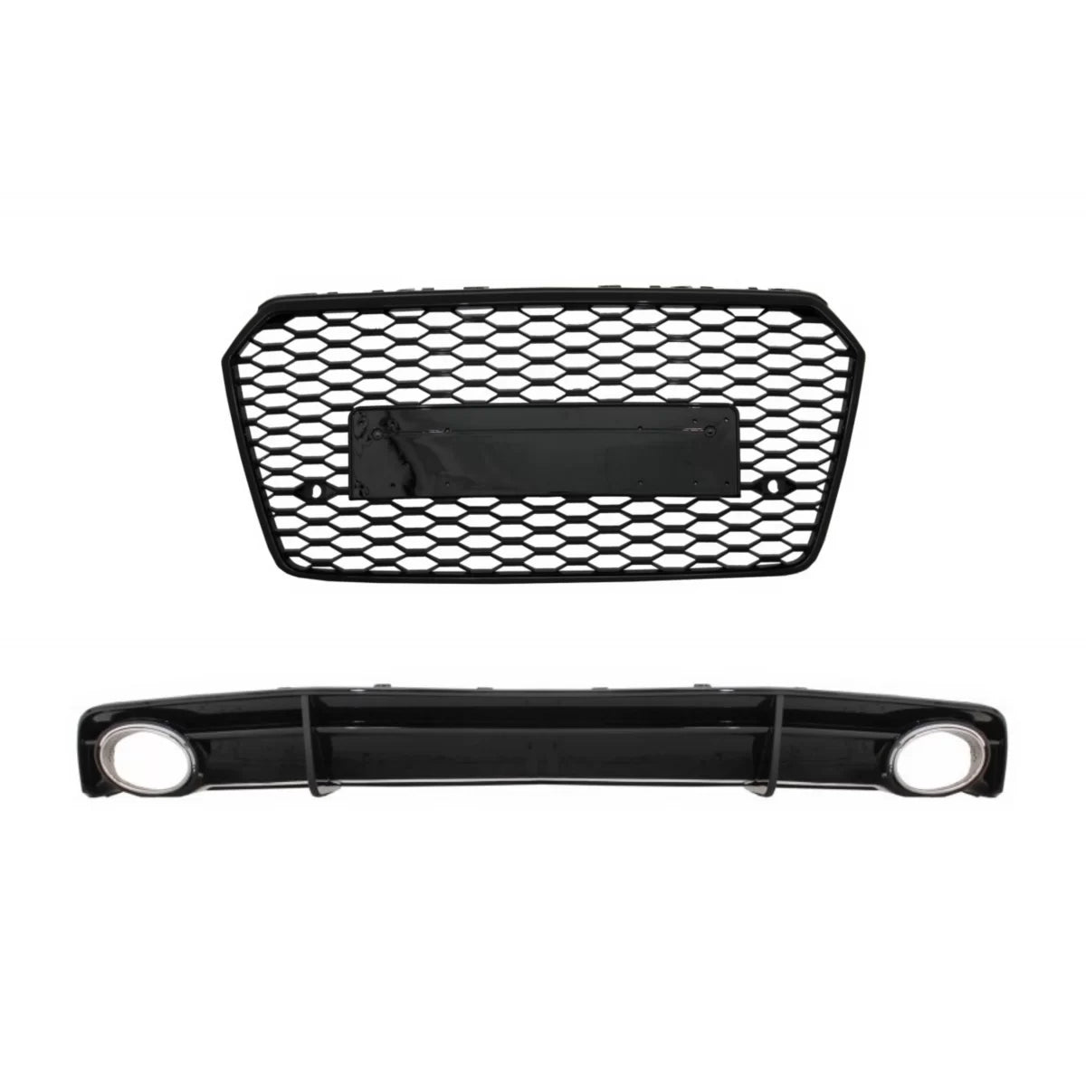 Paraurti Posteriore con Diffusore e Terminali Scarico per Audi A7 4G Facelift