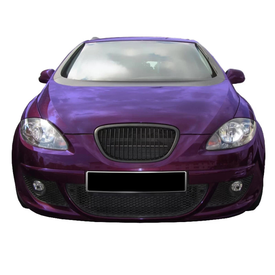 Griglia Anteriore Nera Lucida Senza Logo per Seat Leon 1P Altea 05-09