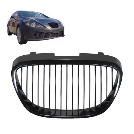 Griglia Anteriore Nera Lucida Senza Logo per Seat Leon 1P Altea 05-09