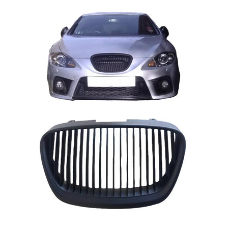 Griglia Anteriore Nera Senza Logo per Seat Leon 1P Altea 09-13