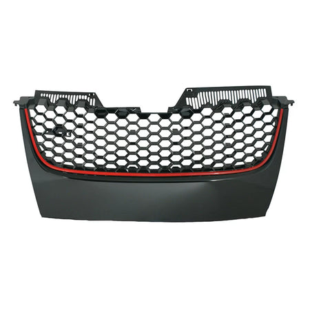 Griglia Anteriore Nido D'ape Senza Logo con Linea Rossa per VW Golf 5 03-08
