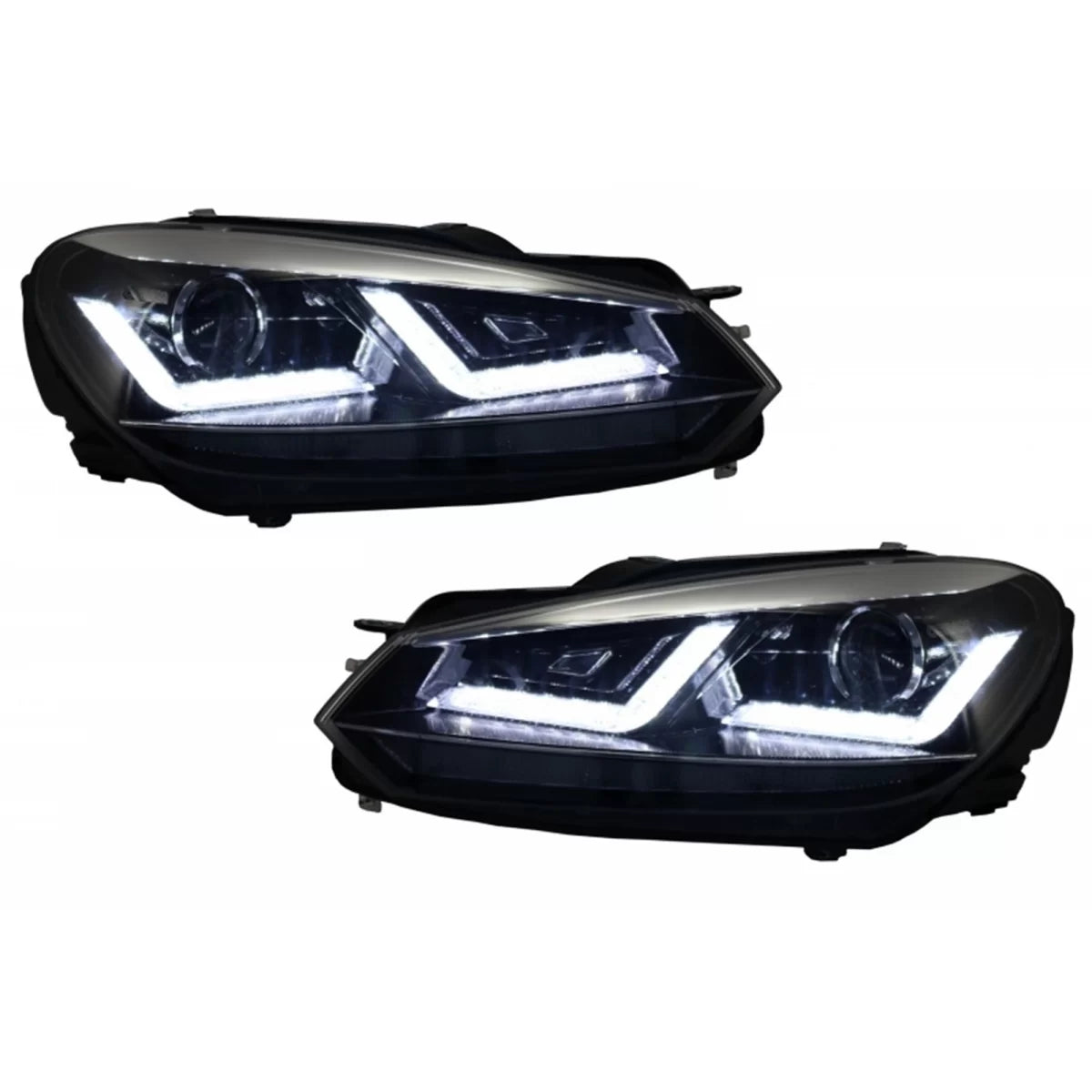 Griglia Anteriore Cromata con Luci LED Dinamiche per Volkswagen Golf 6 Vi