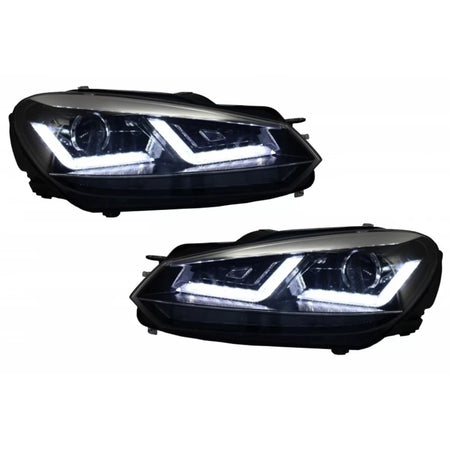 Griglia Anteriore Cromata con Luci LED Dinamiche per Volkswagen Golf 6 Vi