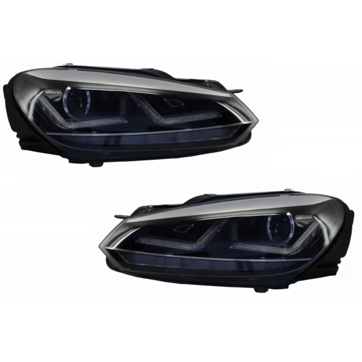 Griglia Anteriore Cromata con Luci LED Dinamiche per Volkswagen Golf 6 Vi