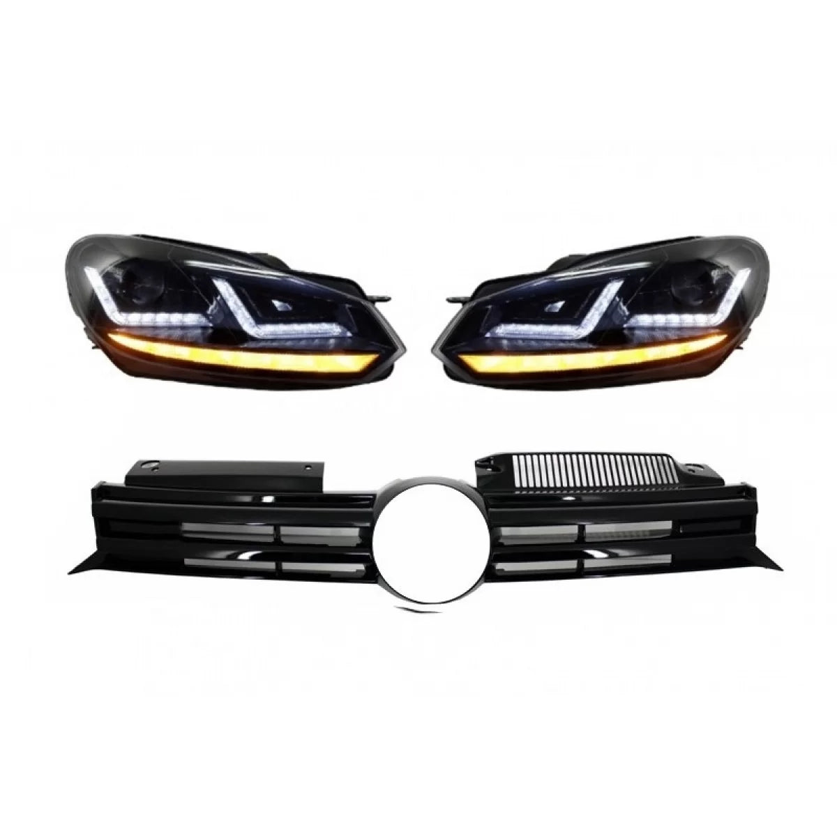 Griglia Anteriore R20 Design per Volkswagen Golf 6 Vi 2008-2012 Xenon LED