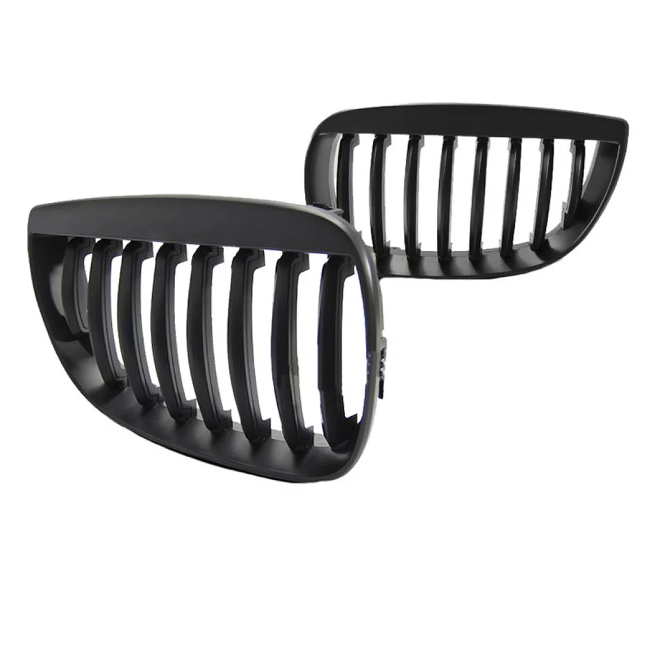 Griglia Anteriore Nera Opaca 2 Pezzi per BMW 1 E81 E82 E87 E88 04-07