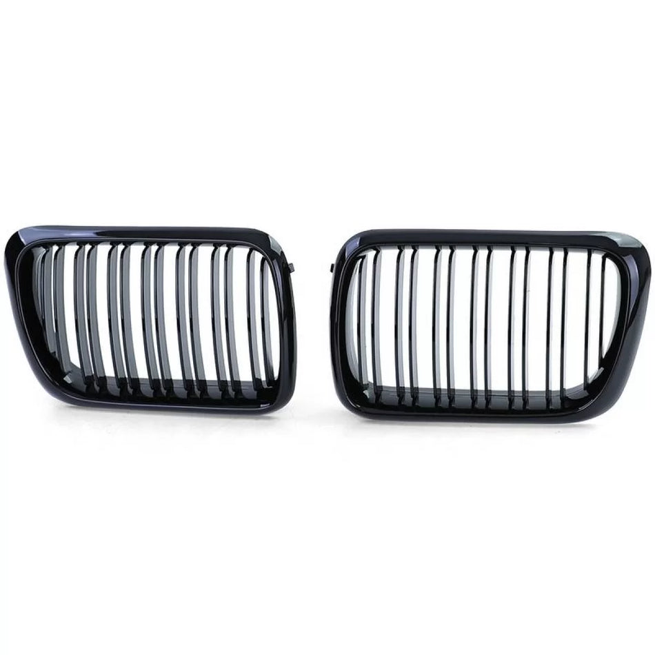 Griglia Anteriore Doppia Lucida M4 Look 2 Pezzi per BMW 3 E36 96-99
