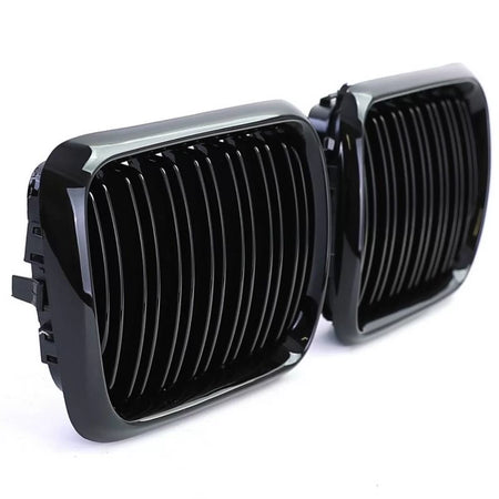 Griglia Anteriore Doppia Lucida M4 Look 2 Pezzi per BMW 3 E36 96-99