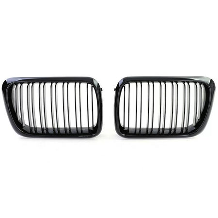 Griglia Anteriore Doppia Lucida M4 Look 2 Pezzi per BMW 3 E36 96-99