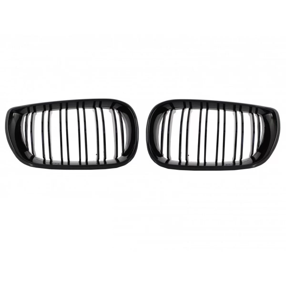 Griglie Anteriori Doppia Finitura Lucida Nere per BMW 3 E46 02-05