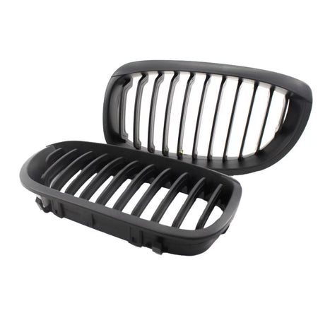 Griglia Anteriore Nera Opaca 2 Pezzi per BMW 3 E46 Coupe Cabrio 03-06